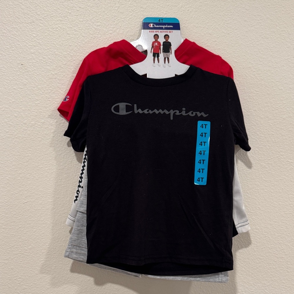 Champion Kids' Black and Red Tee Set